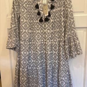 Tommy Bahama diamond clip tiered dress